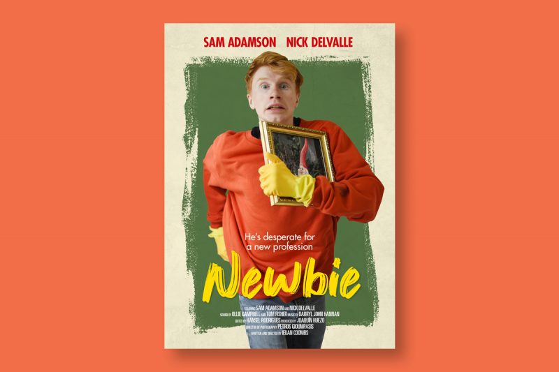 Poster design for Newbie, a short film produced in the UK.